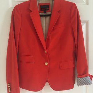 Orange J. Crew Schoolboy Wool Blazer